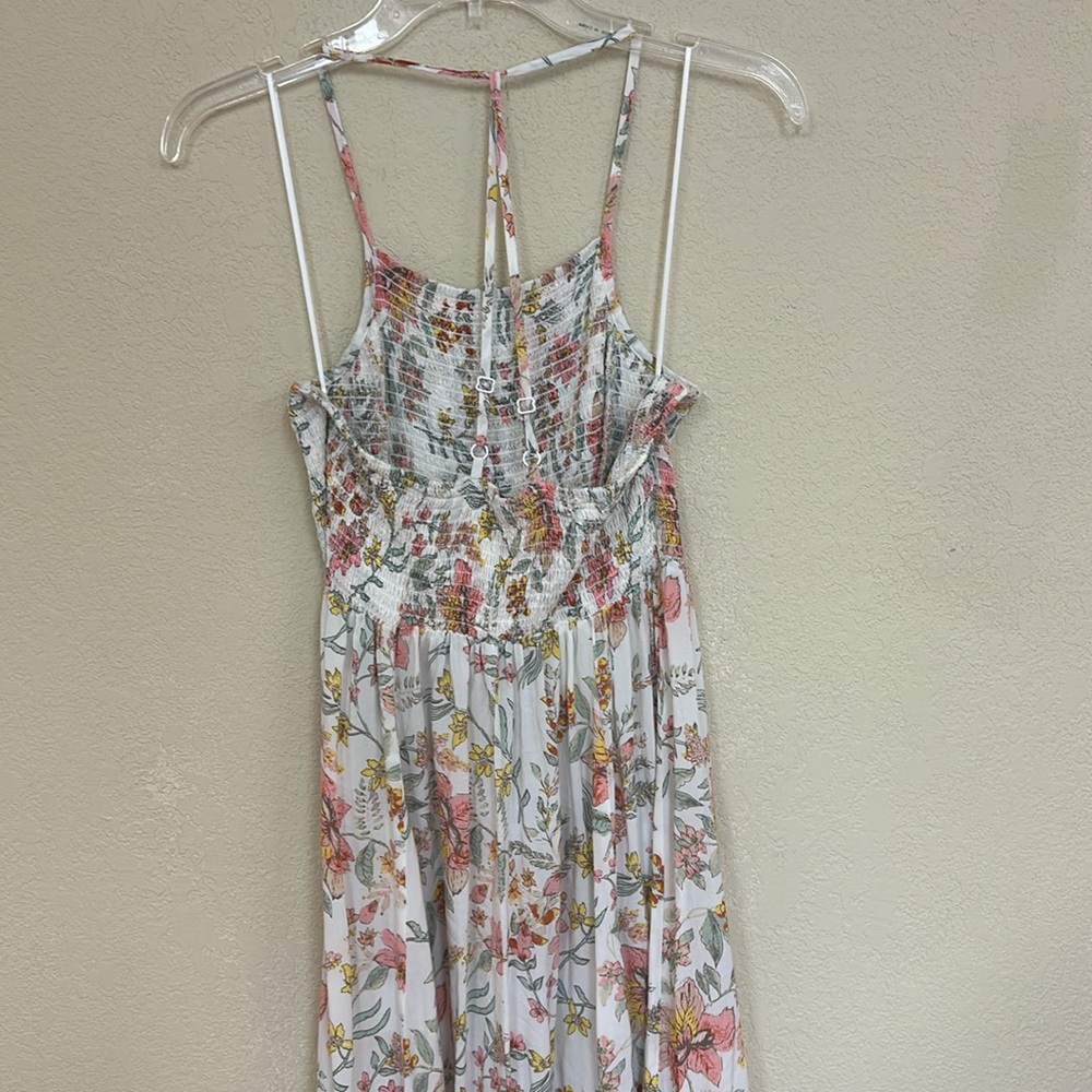 Free People Floral Midi Dress - White and Pink - Picture 9 of 9